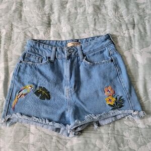 Embroidered Jean shorts